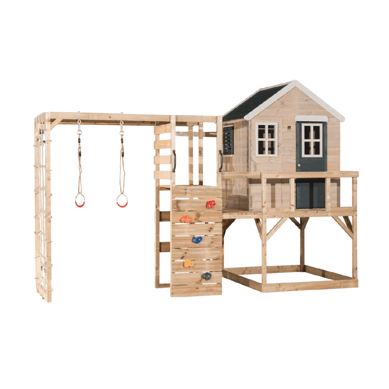 Wendi Toys My Lodge Schommelset met Platform en Turntoestel Grijs