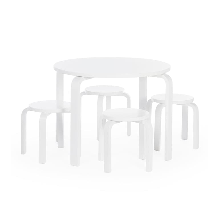Guidecraft Nordic Peuter Tafel en Stoelen Set Wit