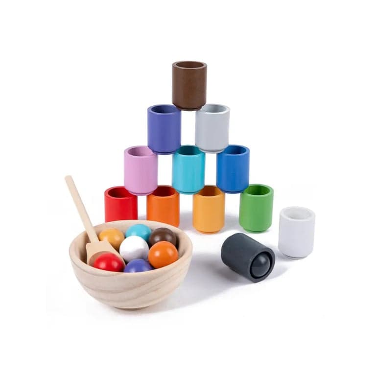 Seaside-Montessori Kleuren Classificatie Ballen en Bekers