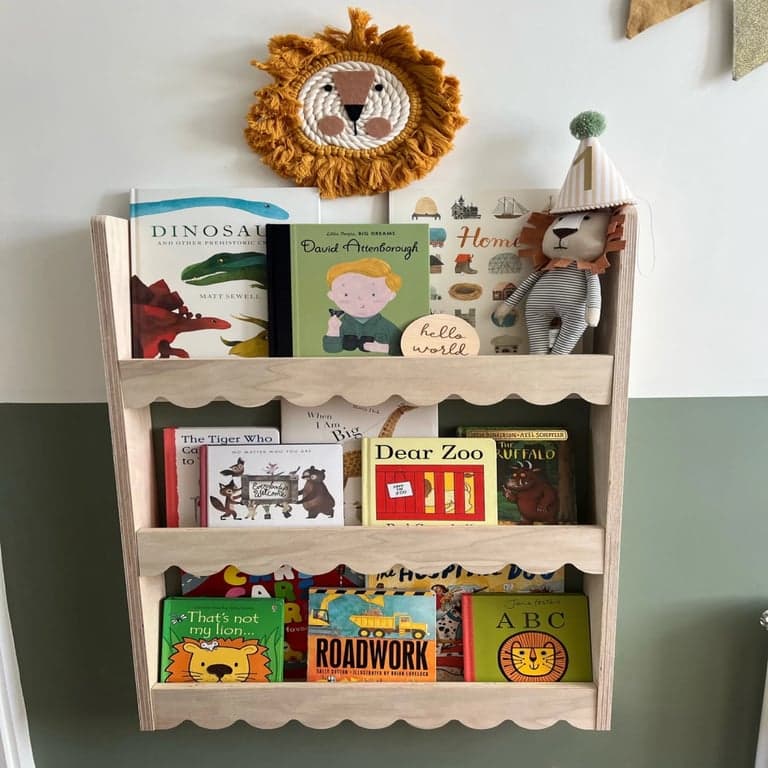 Bear Wood Furniture Houten Boekenkast Voor Wandmontage Drie Lagen