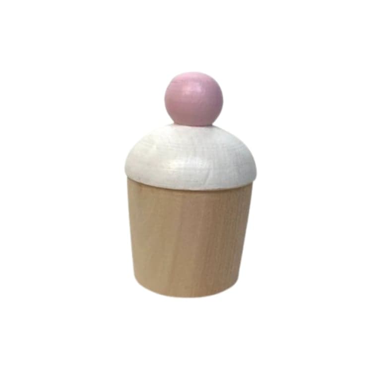 PoppyBabyCo Houten Cupcake Speelgoed Roze