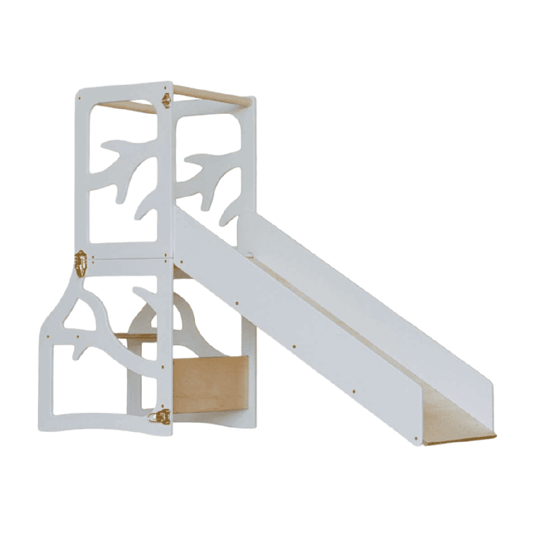 Weco 3-in-1-Keukentoren met Boomdesign en Glijbaan Wit