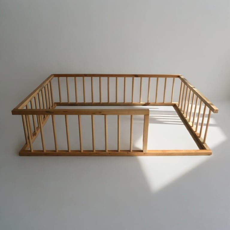 YK Kids Vloerbed met Cilinder Reling Tweepersoonsbed