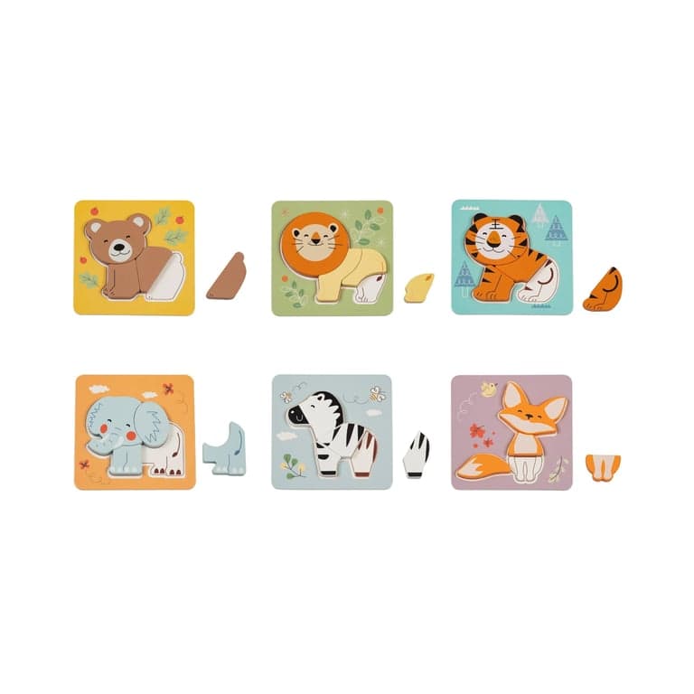 Busy Kids 6-in-1 Puzzels Dieren