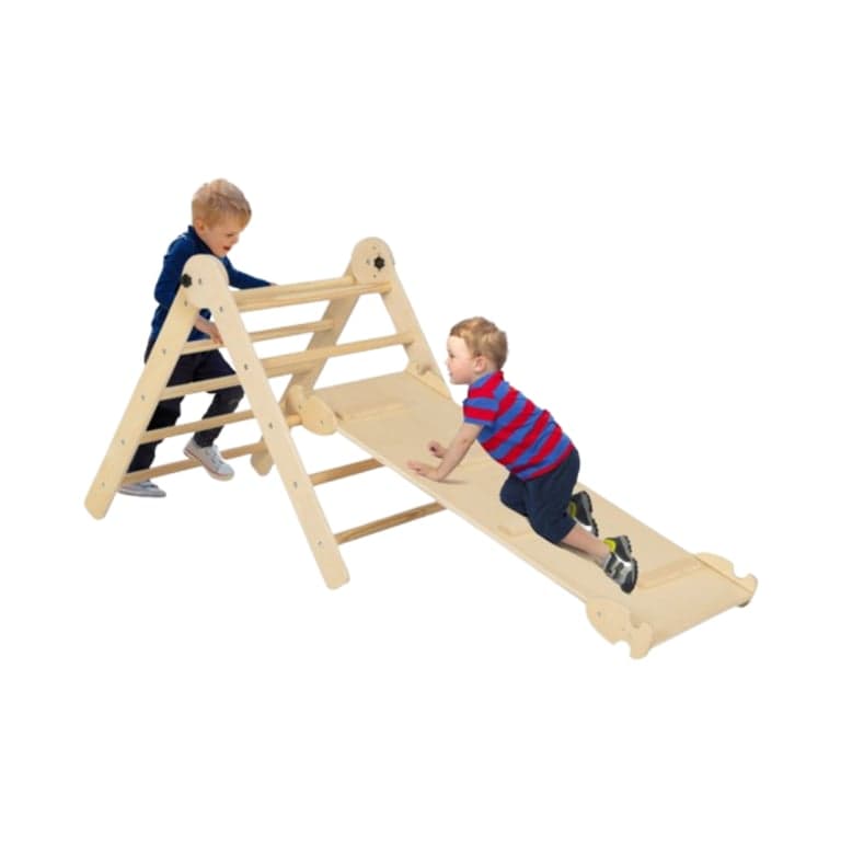 Costway 3-in-1 Opvouwbare en Verstelbare Driehoekset Naturel