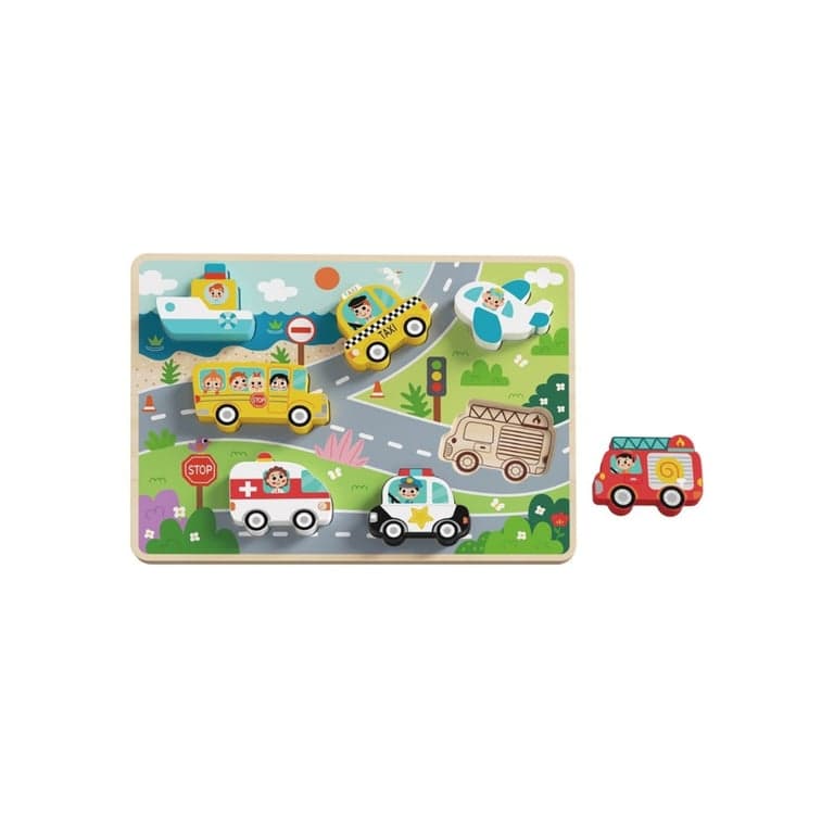 Tooky Toy Vormpuzzel Transport