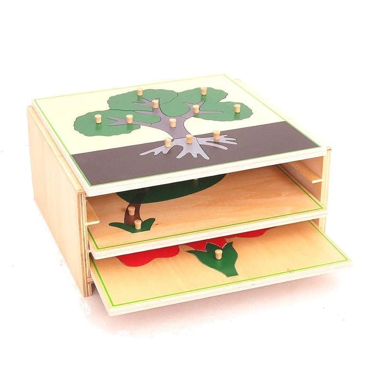 Pink Montessori 3 Botanische Puzzels & Kastje