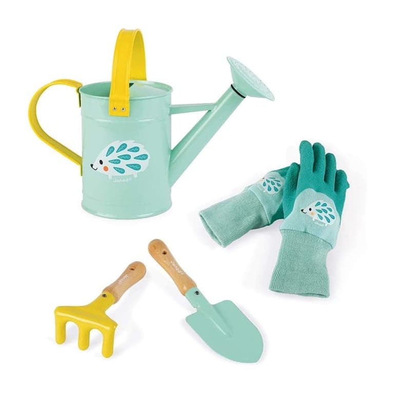 Janod Happy Garden Kleine Tuinier set van 4 Tuingereedschappen