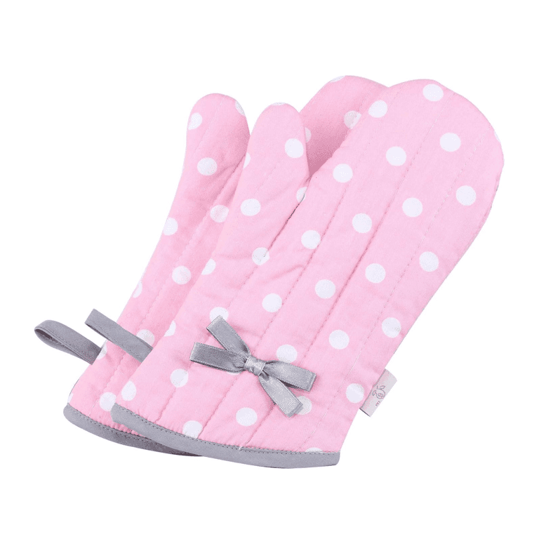 NEOVIVA Kinder Ovenwanten Polka Dots Roze