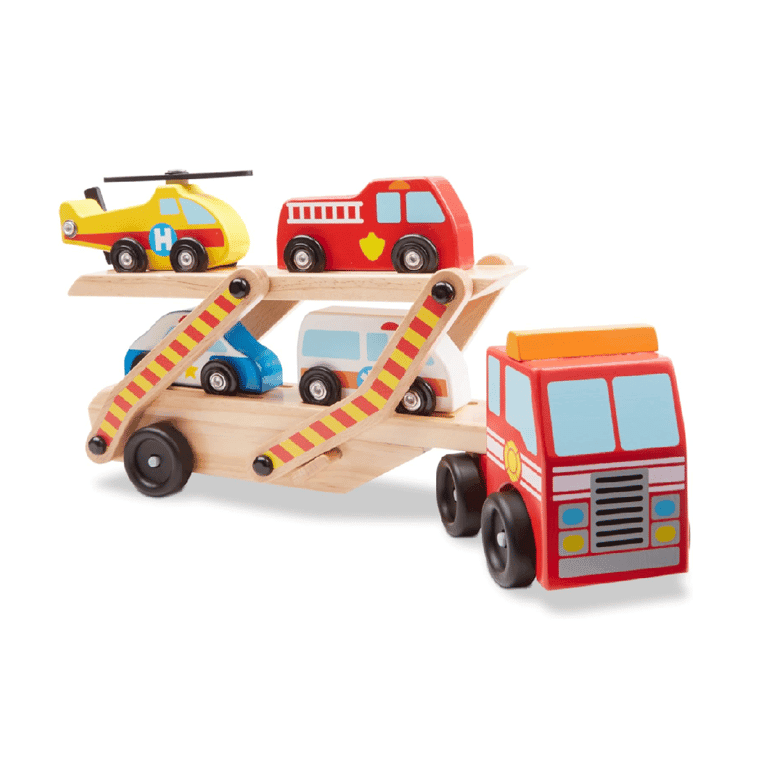Melissa & Doug Vrachtwagen Speelgoed Hulpdienst Voertuigdrager Vrachtwagen