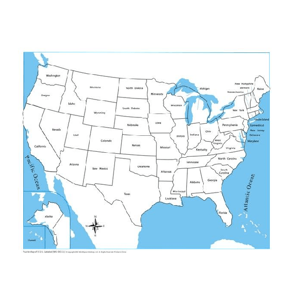 Montessori Outlet USA Controlekaart Gelabeld