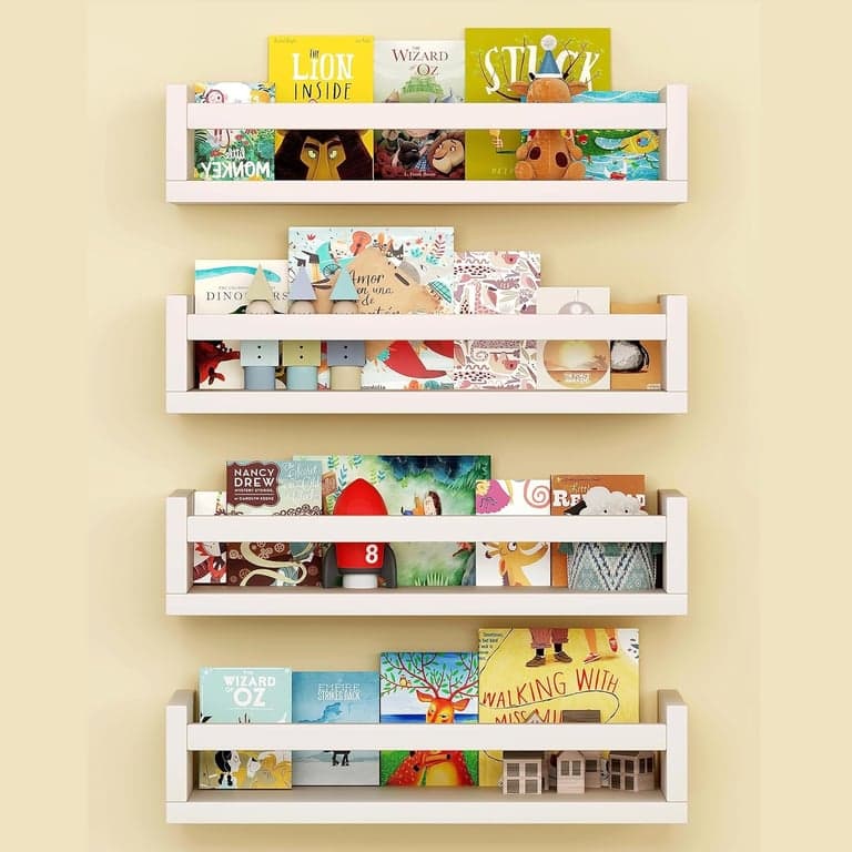 Onlysky Hangende Boekenplank Set van 4 Wit 41,91 cm
