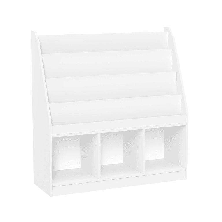 RiverRidge Front Facing 4 Planken Drie Cubbies Boekenrek Wit