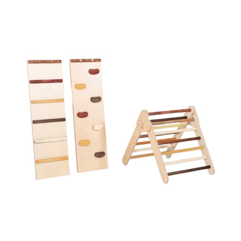 Bunny Hopkins Pikler Driehoek Earthbound Mini Met Ladder en Klimwand