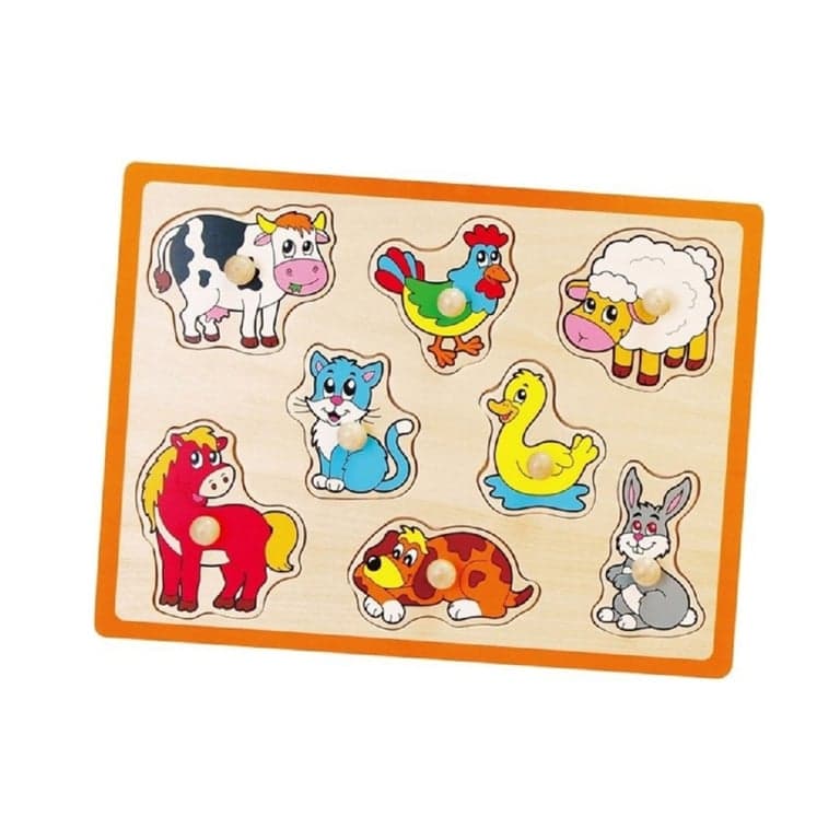 Viga Knop Puzzel Boerderij Dieren