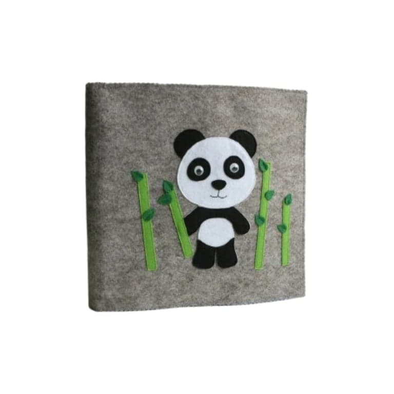 NONO Shop Gepersonaliseerd Vilten Rust-en Activiteiten Boek Panda