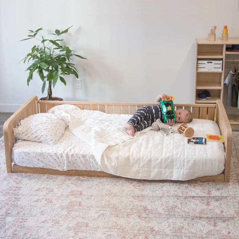 Sprout Kids Sosta Vloerbed Platform Met 2 Hoofdborden en Volledig Zijpaneel