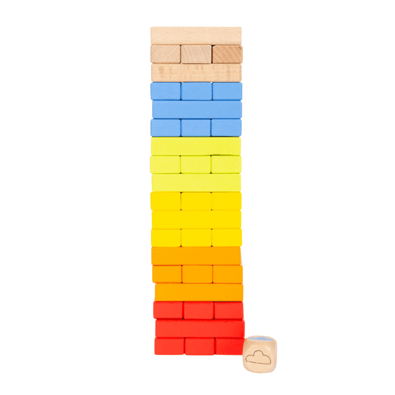 Small Foot Jenga Wiebel Toren Regenboog