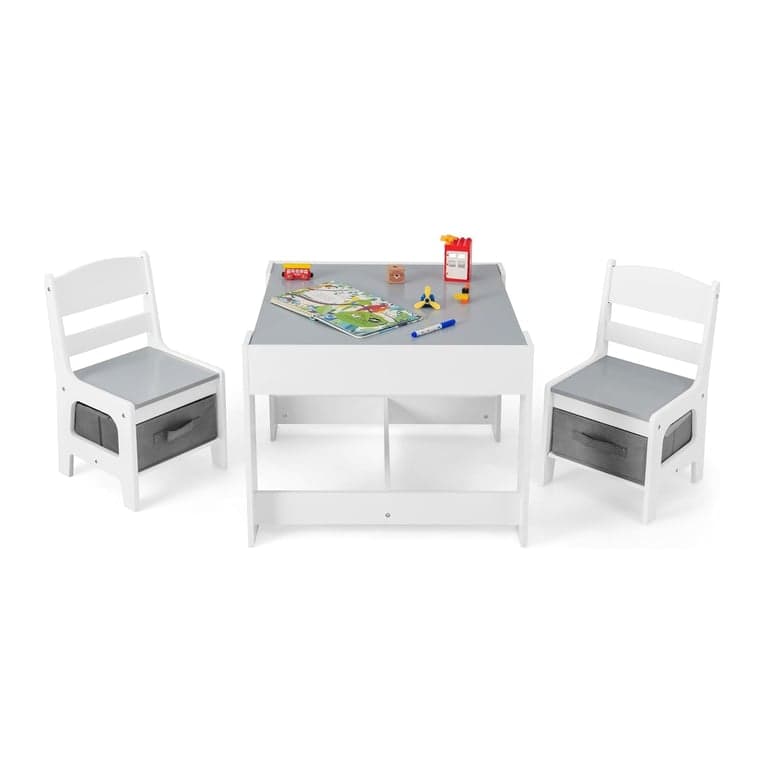 Honey Joy 3-in-1 Tafel en Stoel Set Grijs