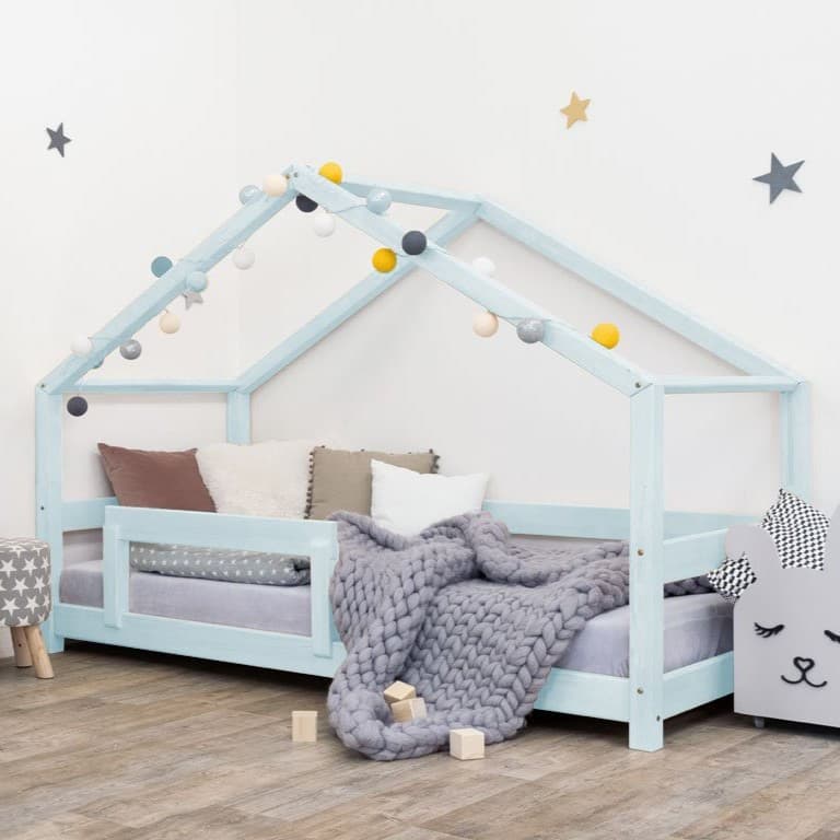 Benlemi Huisbed Lucky met Stevige Reling Lichtblauw 190 x 90