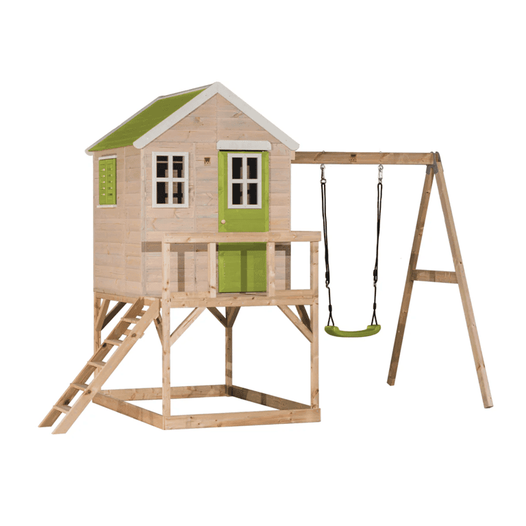 Wendi Toys My Lodge Schommelset met Platform en Enkele Schommel Limoen