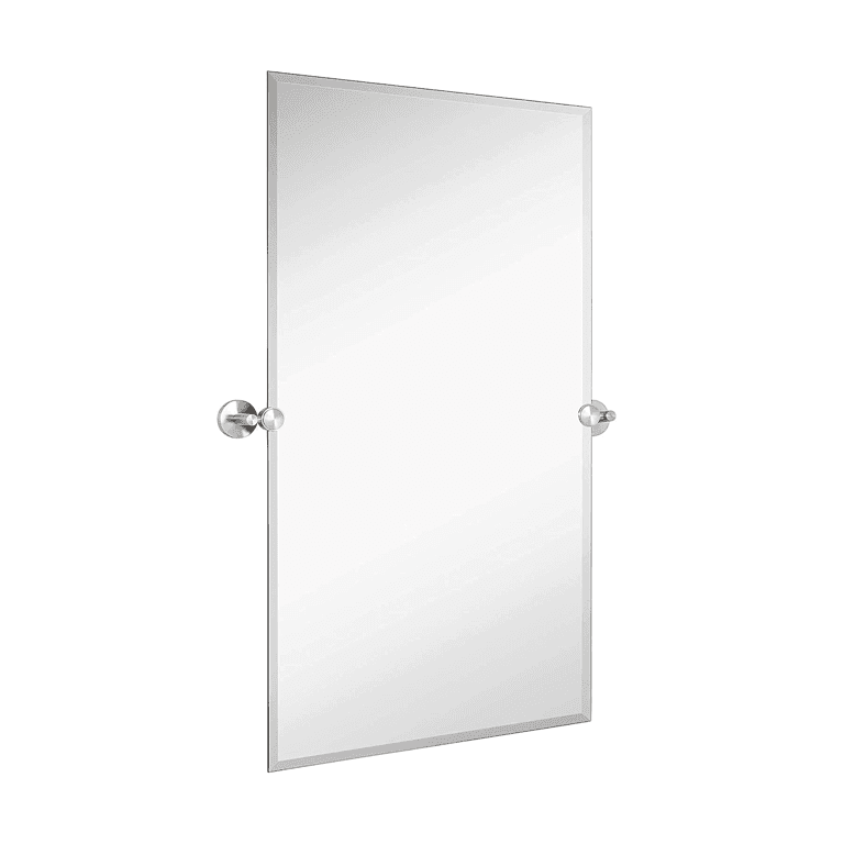Hamilton Hills Wandspiegel Frameloos Draaibaar 24 x 36 Geborsteld Chroom