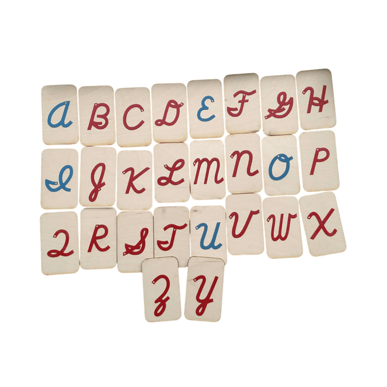 Polliwog Laser Creations Schuurpapieren Letters en Cijfers Mini Cursief