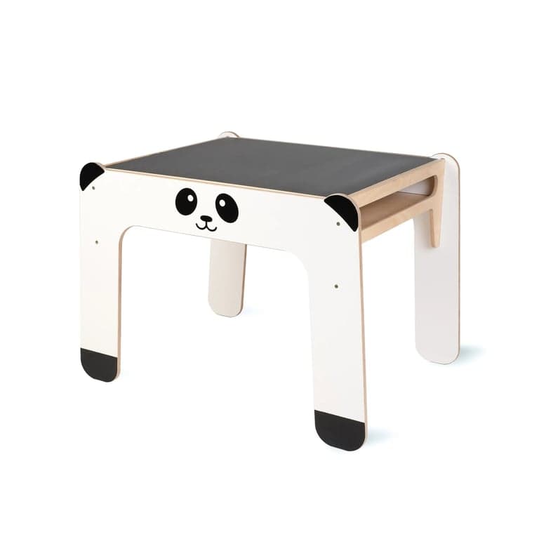 Wild Kids Activiteiten Tafel met Tweezijdig Tafelblad Panda Wit