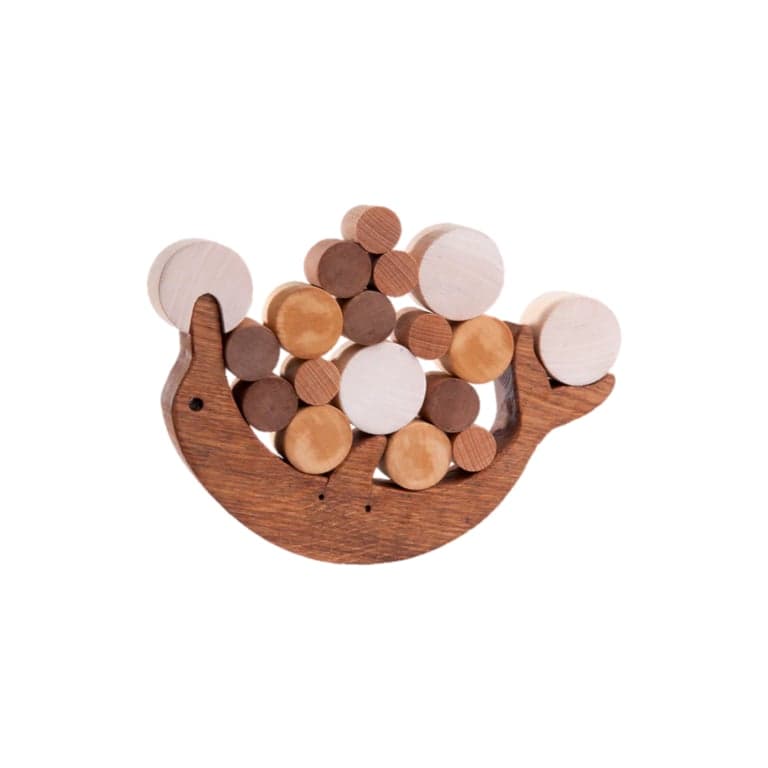 PoppyBabyCo Houten Dolfijn Balancerend Speelgoed