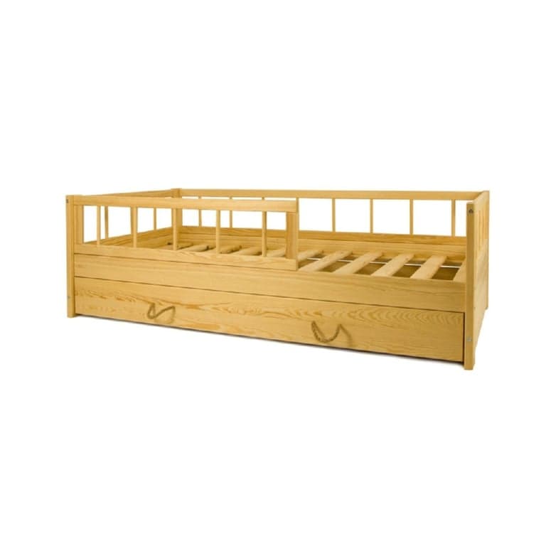 Merly Vloerbed Met Extra Ruimte Naturel Eenpersoons 160 x 80 cm