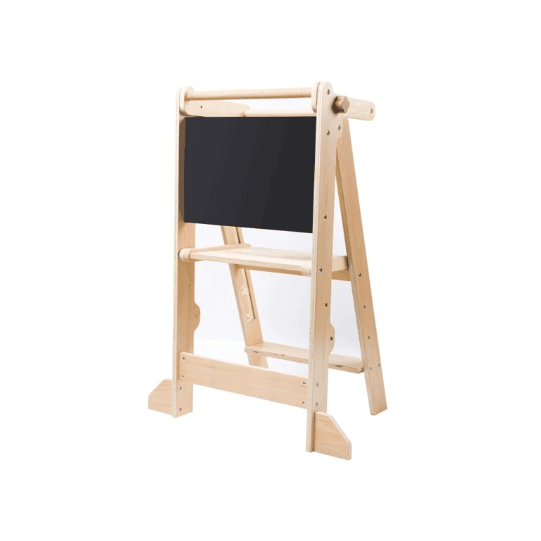 Elis Design Opvouwbare Peutertoren met Krijtbord Gelakt