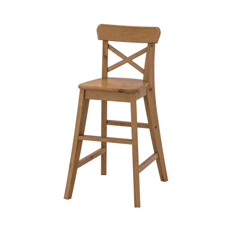 IKEA INGOLF Junior Stoel Antiek Beits