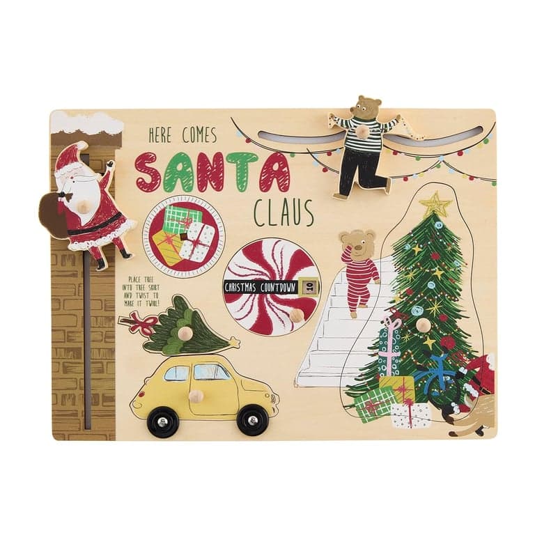 Mud Pie Kids Kerstmis Activiteitenbord Kerstman