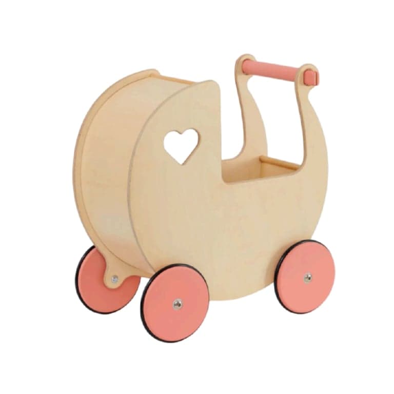Moover Walker Traditionele Poppenwagen Naturel Roze (Voor Ervaren Wandelaars 18+ Maanden)