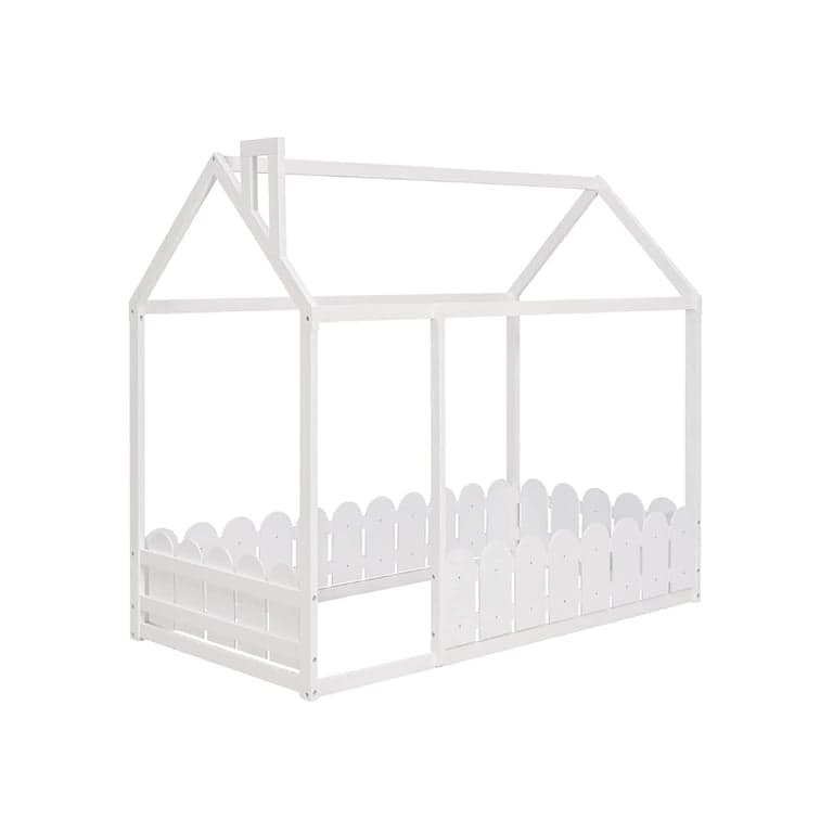 Harper & Bright Designs Vloerbed met Hekvormige Relingen Twin