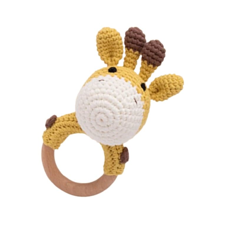Wonder Space Baby Rammelaar Gehaakte Giraffe