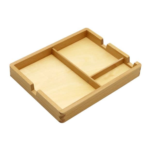 Kid Advance Montessori 3-Delige Kaarten Houten Dienblad