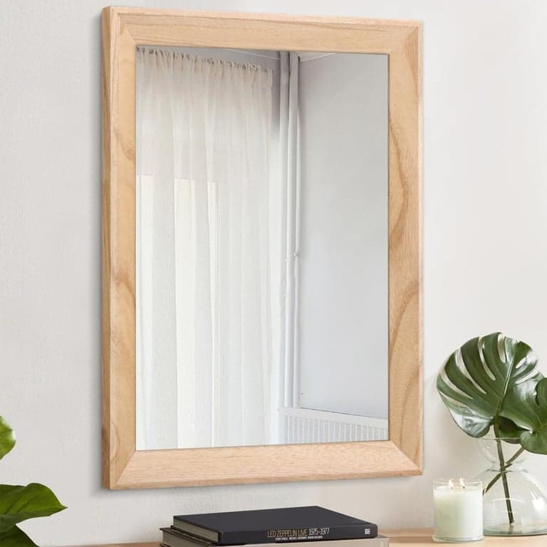 AAZZKANG Wandspiegel 40 x 30 cm Beige