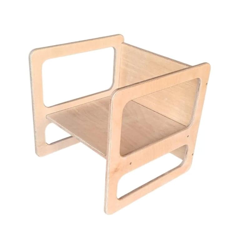 Dunorm Woodworking Kubusstoel Medium Natuurlijk Berk