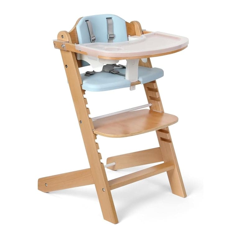Cowiewie Houten Hoge Kinderstoel Blauw