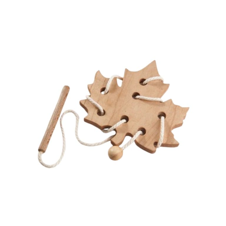 PoppyBabyCo Houten Veter Speelgoed Esdoornblad