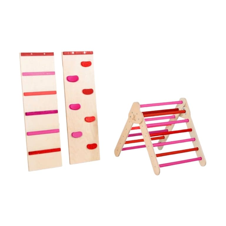 Bunny Hopkins Pikler Driehoek Petal Play Mini Met Ladder en Klimwand