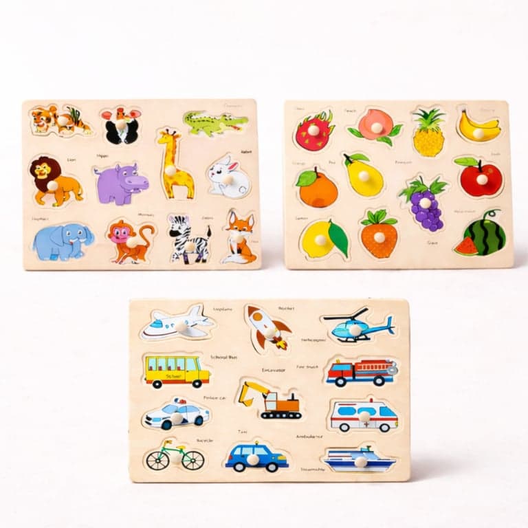 The Little Marvin Montessori Bordpuzzelset van 3