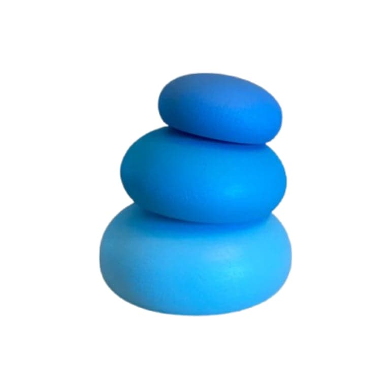 PoppyBabyCo Houten Stapelkorrels Lichtblauw