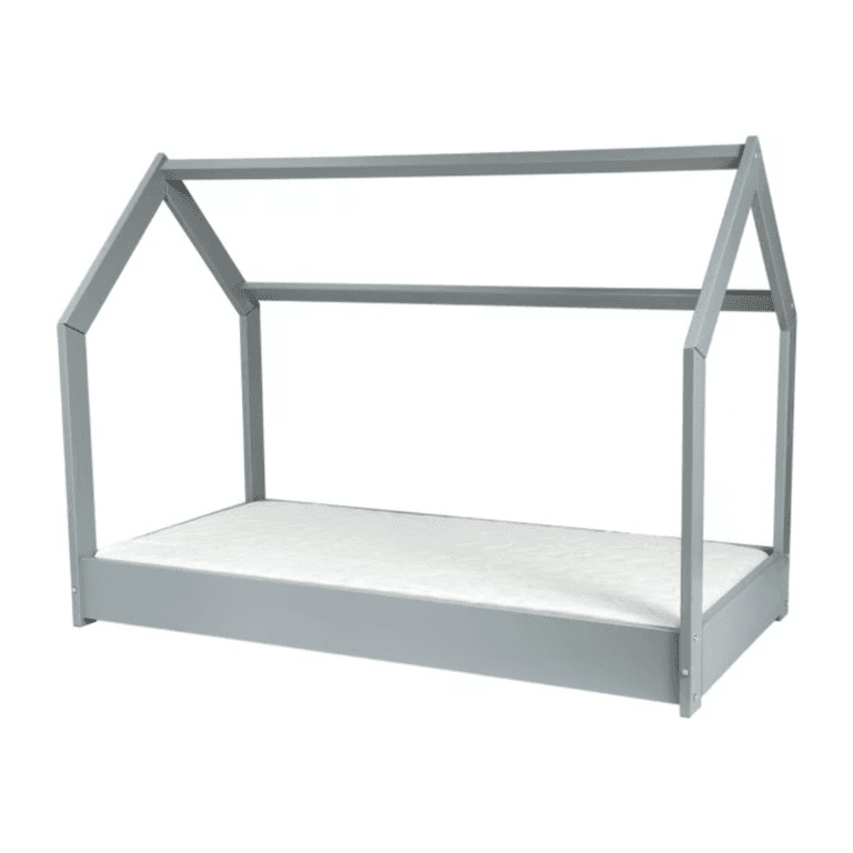 Merly Huis Vloerbed Met Eco Matras Grijs Eenpersoons 160 x 80 cm
