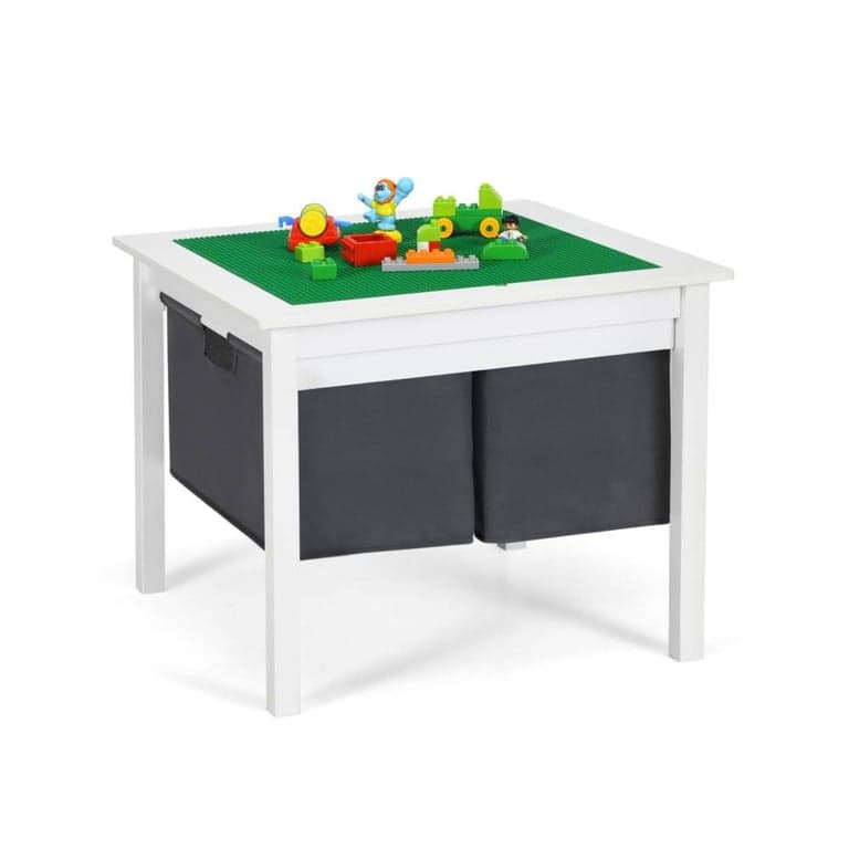 Costway 2-in-1 Dubbelzijdige Activiteitenbouwsteentafel met Lade