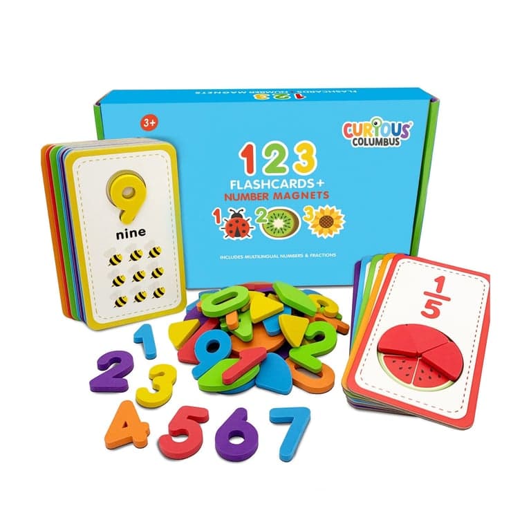 Curious Columbus Flashcards & 123 Magnetische Nummers