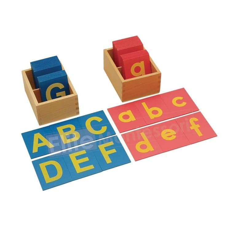 Elite Montessori Schuurpapieren Letters Kleine en Hoofdletters met Doosjes