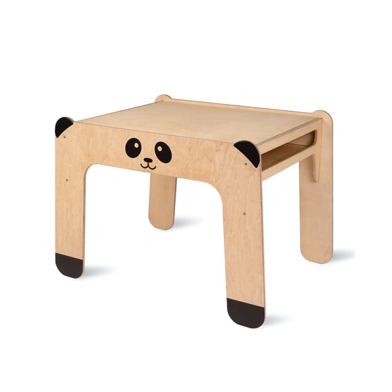 Wild Kids Activiteiten Tafel met Tweezijdig Tafelblad Panda Naturel