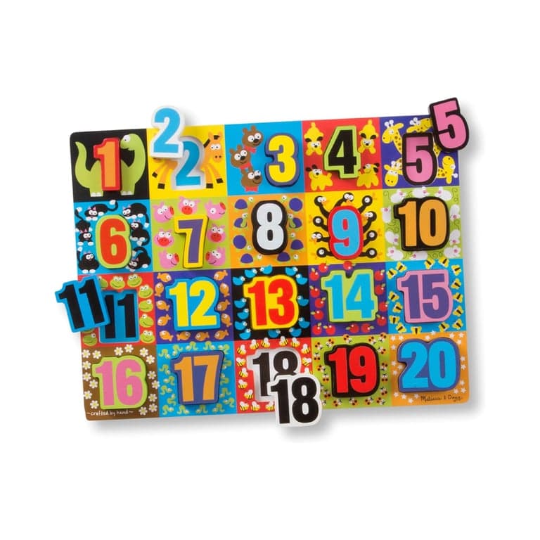 Melissa & Doug 20-Delige Jumbo Getallen Houten Grove Puzzel